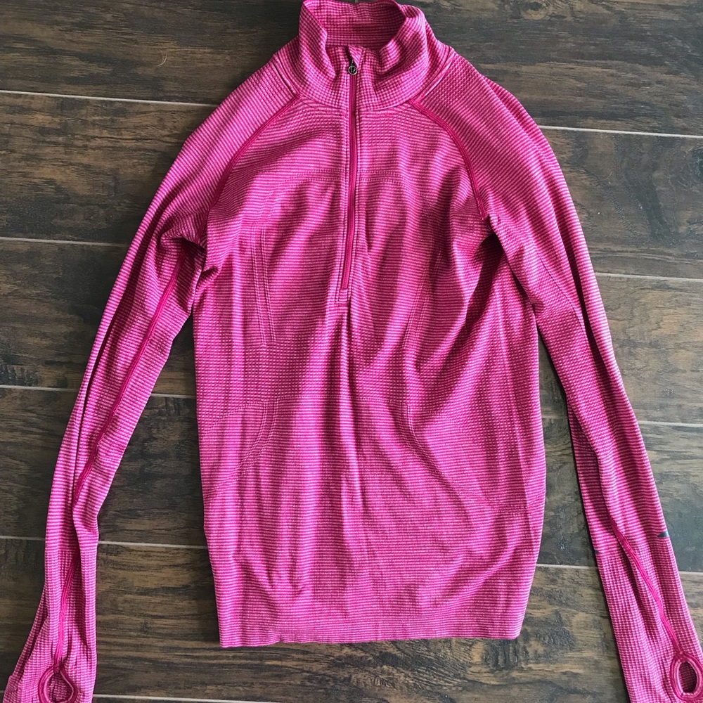 Lululemon pink long sleeve quarter zip